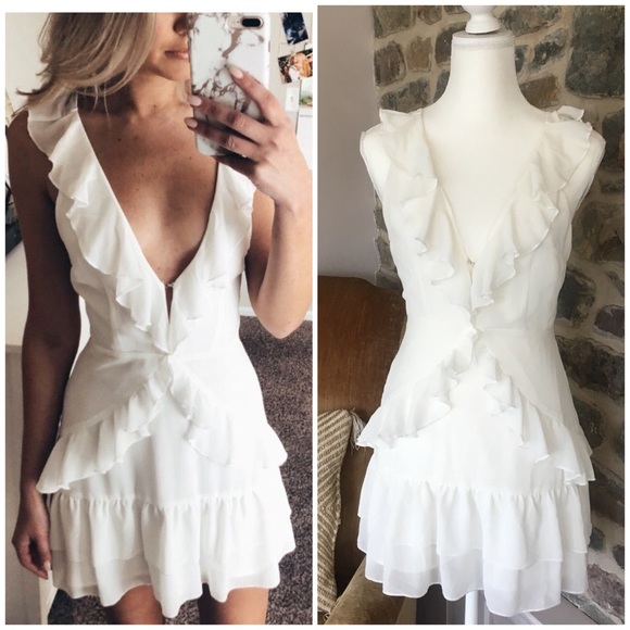 queen b ruffle skater dress